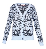 Rika Zack vest leopard lichtblauw