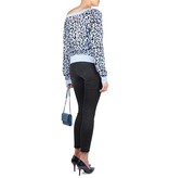 Rika Zack cardigan leopard light blue
