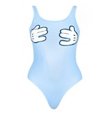 Zoe Karssen Cartoon hands swimsuit blue