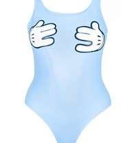 Zoe Karssen Cartoon hands swimsuit blue