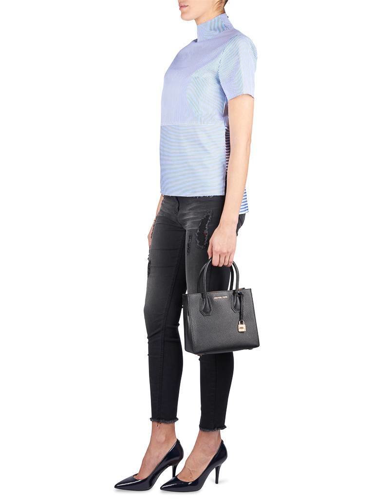 Rika June top striped white-blue