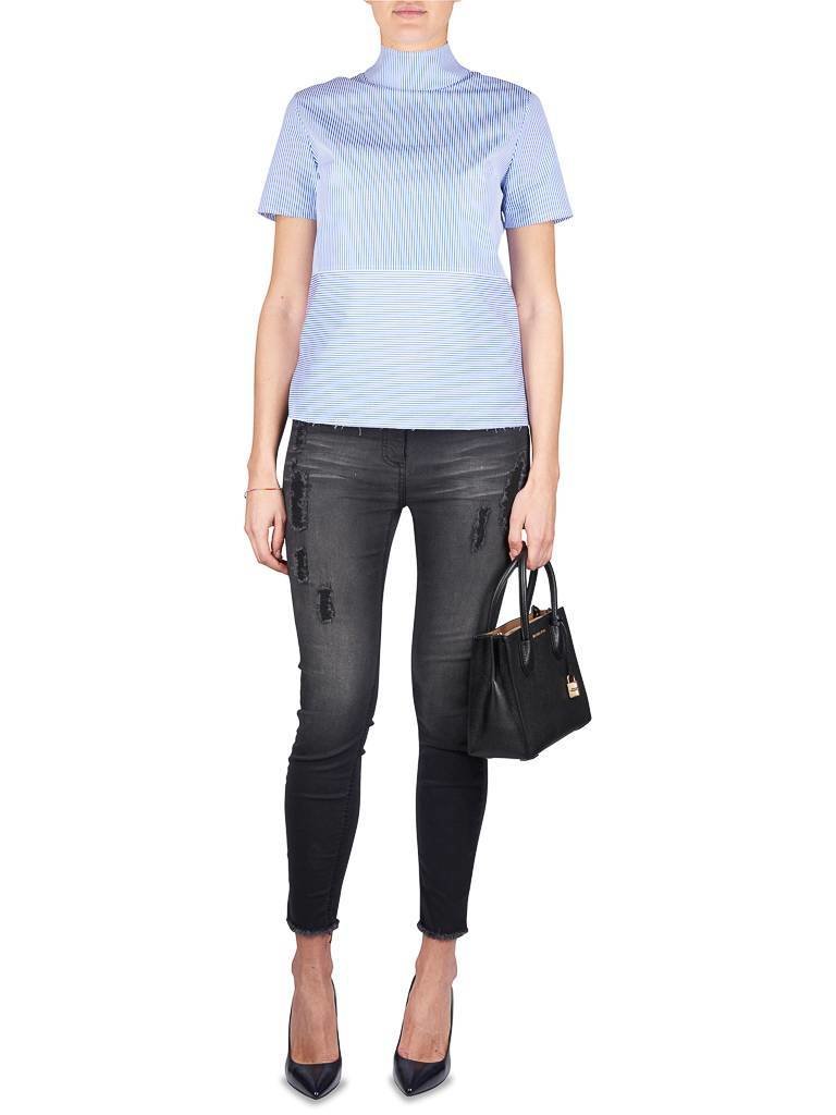 Rika June top striped white-blue