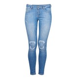 Zoe Karssen Skinny Jeans mit Used-Details blau