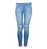 Zoe Karssen Skinny Jeans mit Used-Details blau