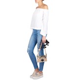 Zoe Karssen Skinny Jeans mit Used-Details blau