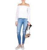 Zoe Karssen Skinny jeans with destroyed details blue