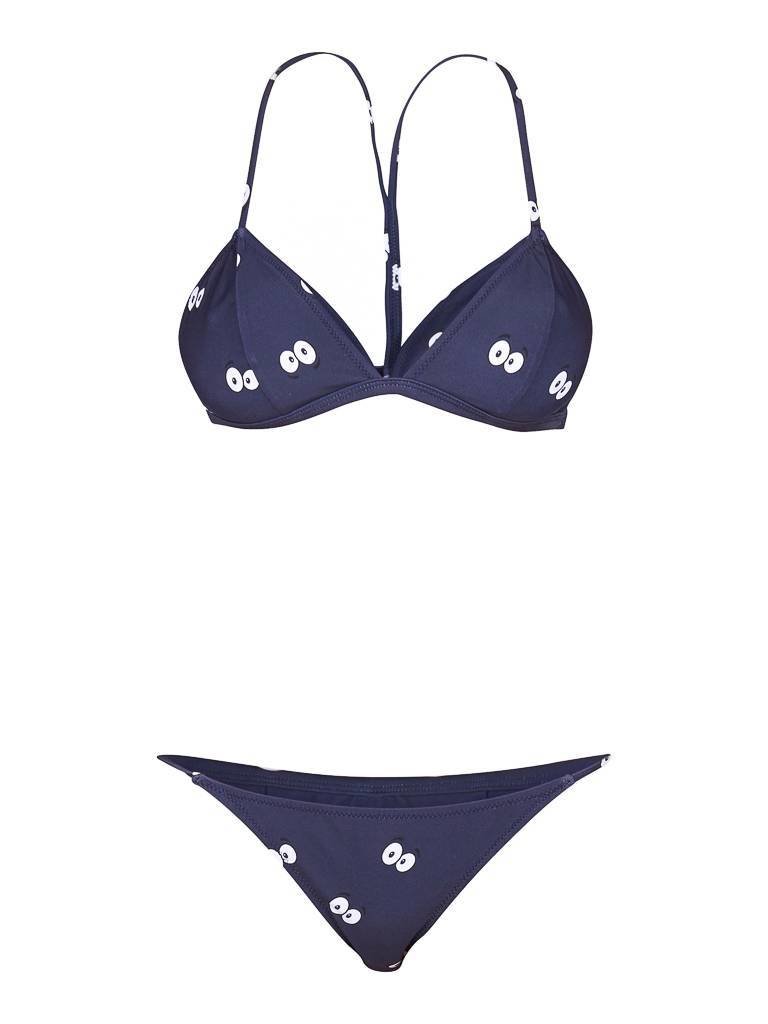 Zoe Karssen Cartoon eyes all over bikini bottom dark bluie