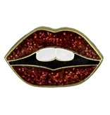 Godert.me Mini lips pin rood goud