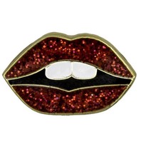 Godert.me Mini lips pin red gold