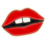 Godert.me Lips pin red gold