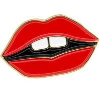 Godert.me Lips pin red gold