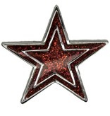 Godert.me Star pin rood zilver
