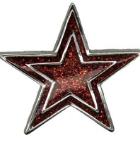 Godert.me Star pin rood zilver