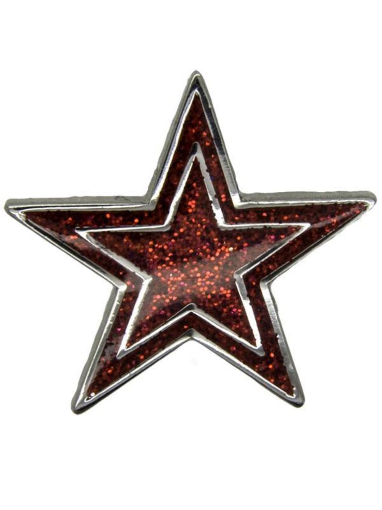 Godert.me Star pin rood zilver