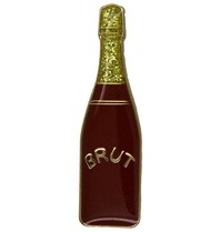 Godert.me Champagne bottle pin red gold