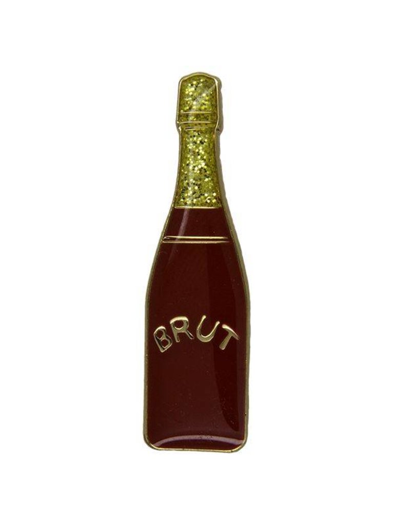 Godert.me Champagne bottle pin rood goud