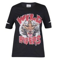 Zoe Karssen Wild rider t-shirt zwart
