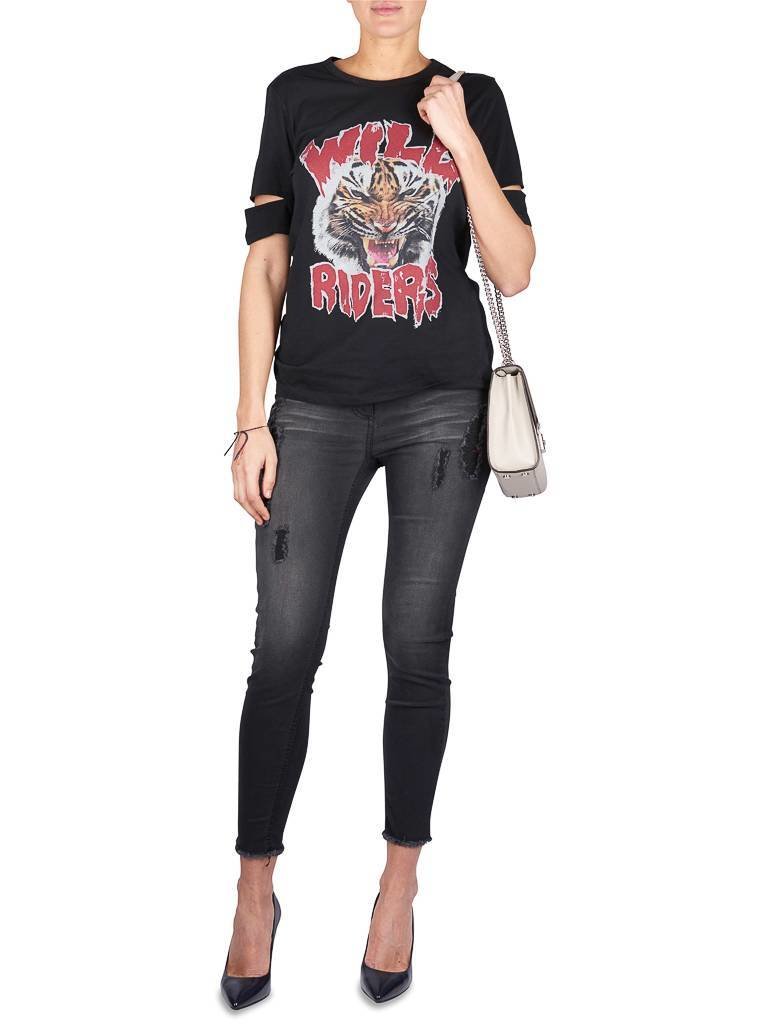 Zoe Karssen Wild rider t-shirt zwart