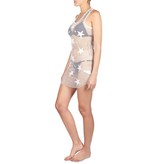 Zoe Karssen Netz Kleid mit Sternen weiß