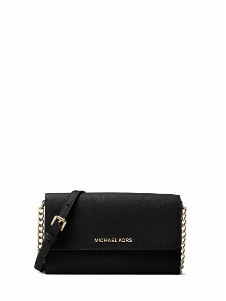 Michael Kors Jet Set travel schoudertas zwart-goud