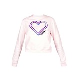 Carven Sweater met hart lichtroze