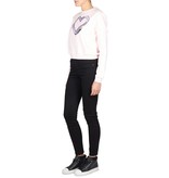 Carven Sweater met hart lichtroze