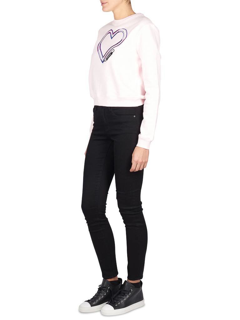 Carven Sweatshirt mit Herz hellrosa