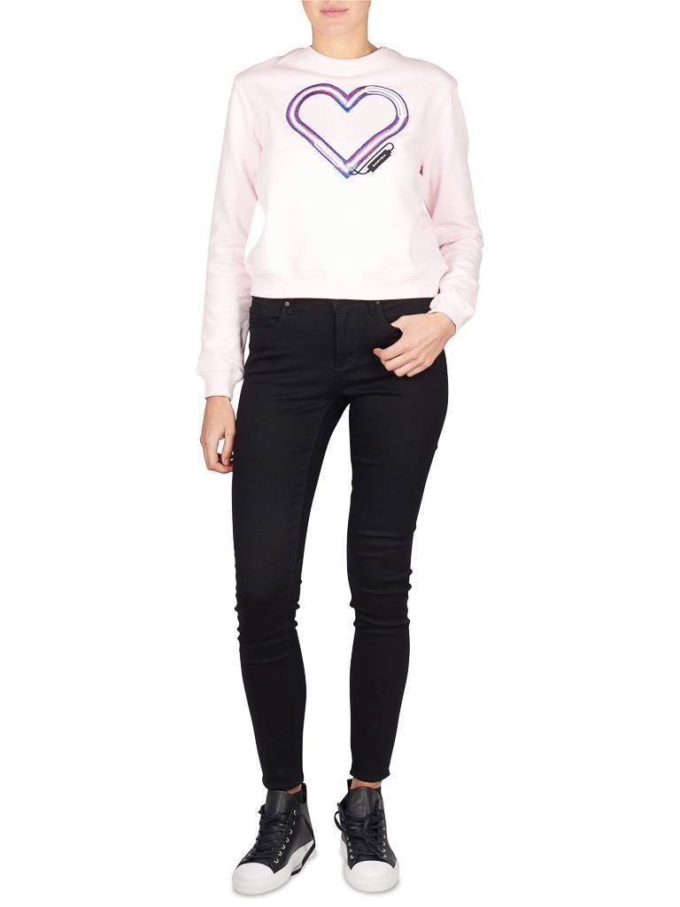 Carven Sweatshirt mit Herz hellrosa