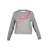 Carven Sweater with flowers grey