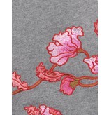 Carven Sweater with flowers grey