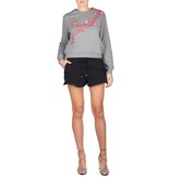 Carven Sweater met bloemen grijs