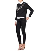 Carven Sweater with flowers black