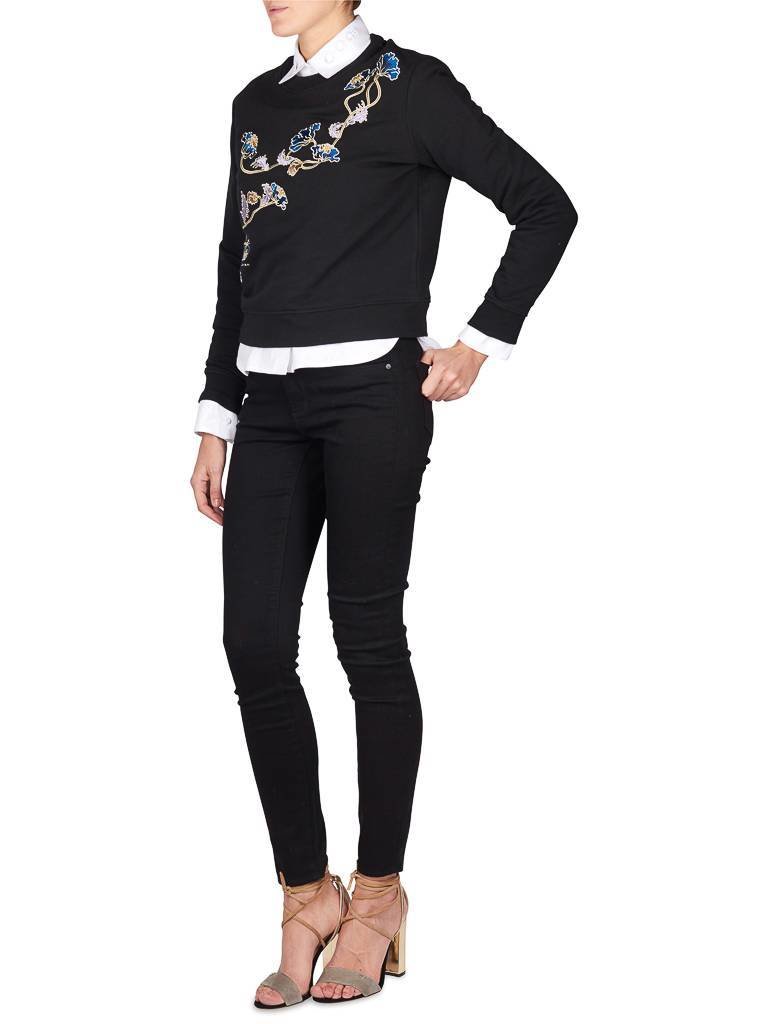 Carven Sweater with flowers black