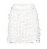 Carven Rok met ronde pailletten wit