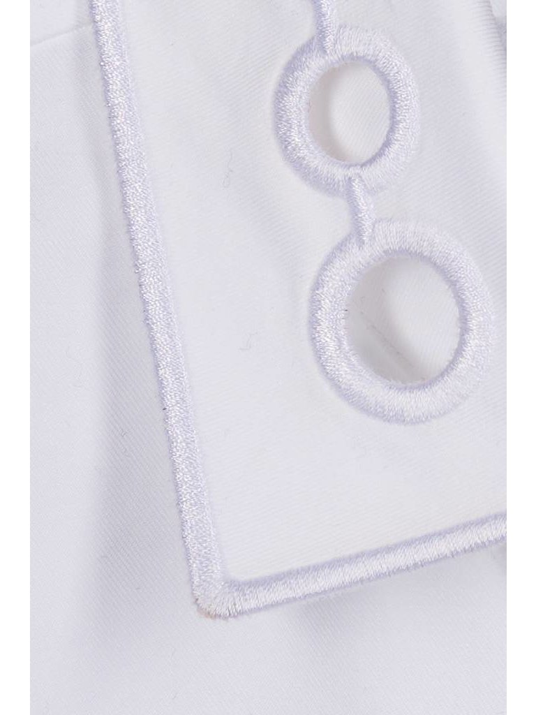 Carven Bluse mit Ausschnittdetails auf dem Kragen weiß