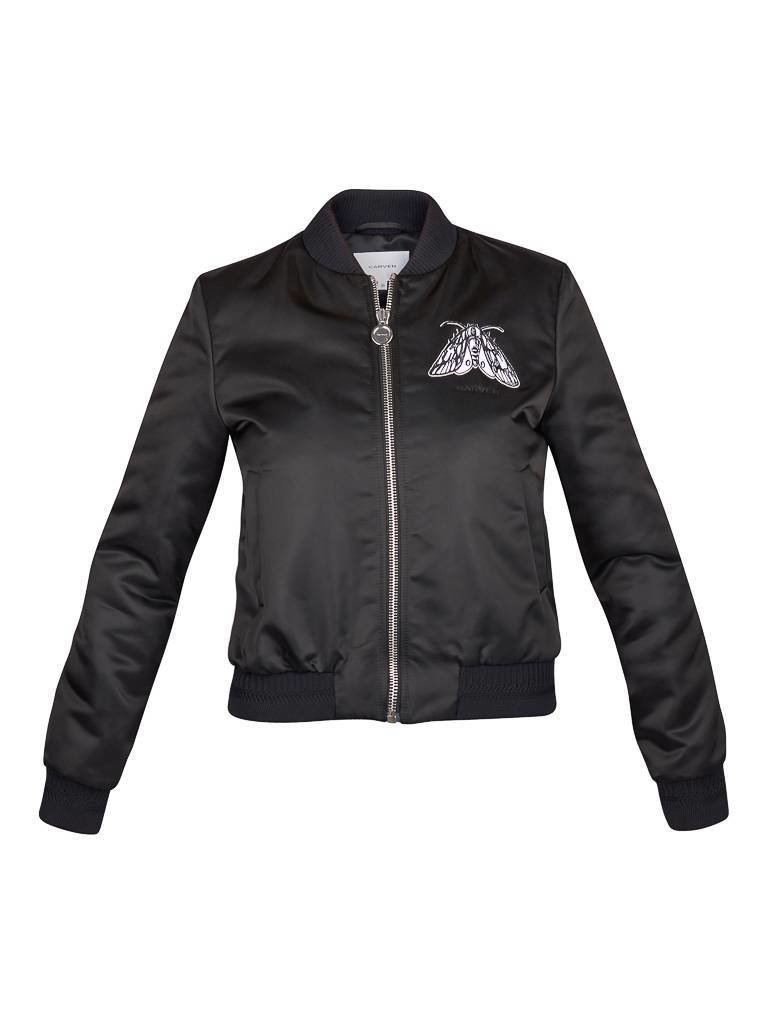 Carven Bomberjacke mit Schmetterling schwarz