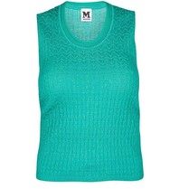 M Missoni Mouwloze glitter top groen