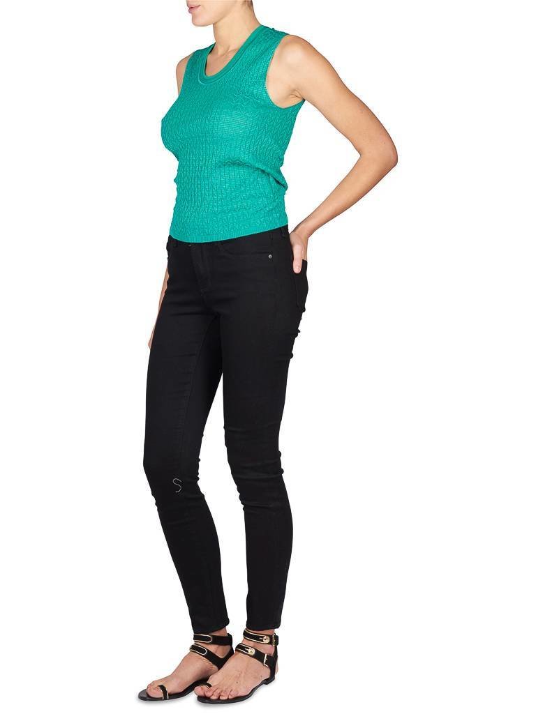 M Missoni Mouwloze glitter top groen