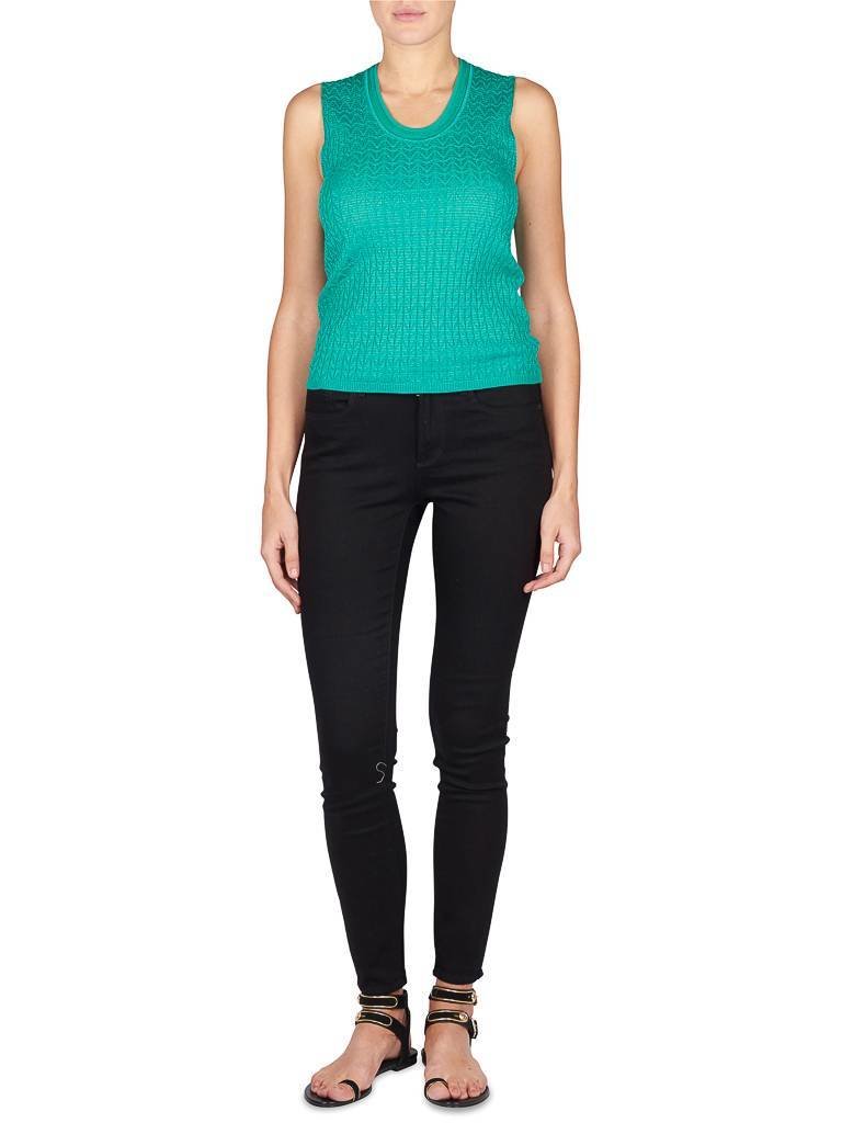 M Missoni Mouwloze glitter top groen