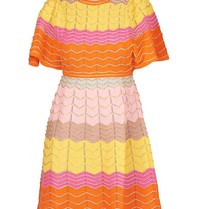 M Missoni gestreiftes Kleid orange