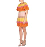 M Missoni gestreiftes Kleid orange