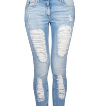 Elisabetta Franchi Zerstörte skinny Jeans hellblau