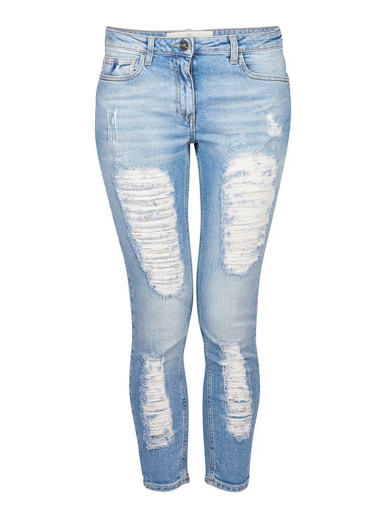 Elisabetta Franchi Destroyed skinny jeans light blue