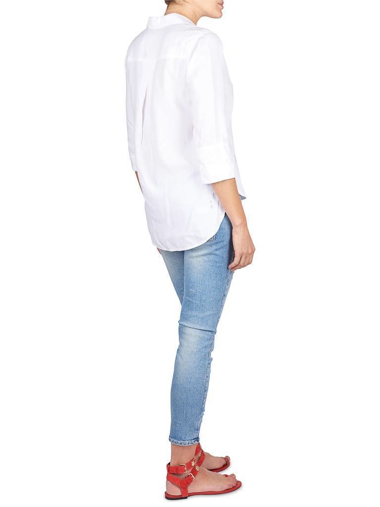 Elisabetta Franchi Destroyed skinny jeans lichtblauw