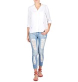 Elisabetta Franchi Destroyed skinny jeans light blue