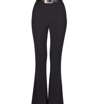 Elisabetta Franchi Palazzo pantalon met riem zwart