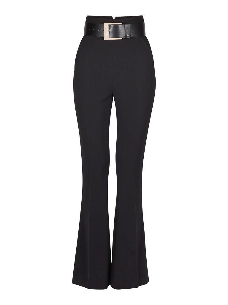 Elisabetta Franchi Palazzo trousers with belt black
