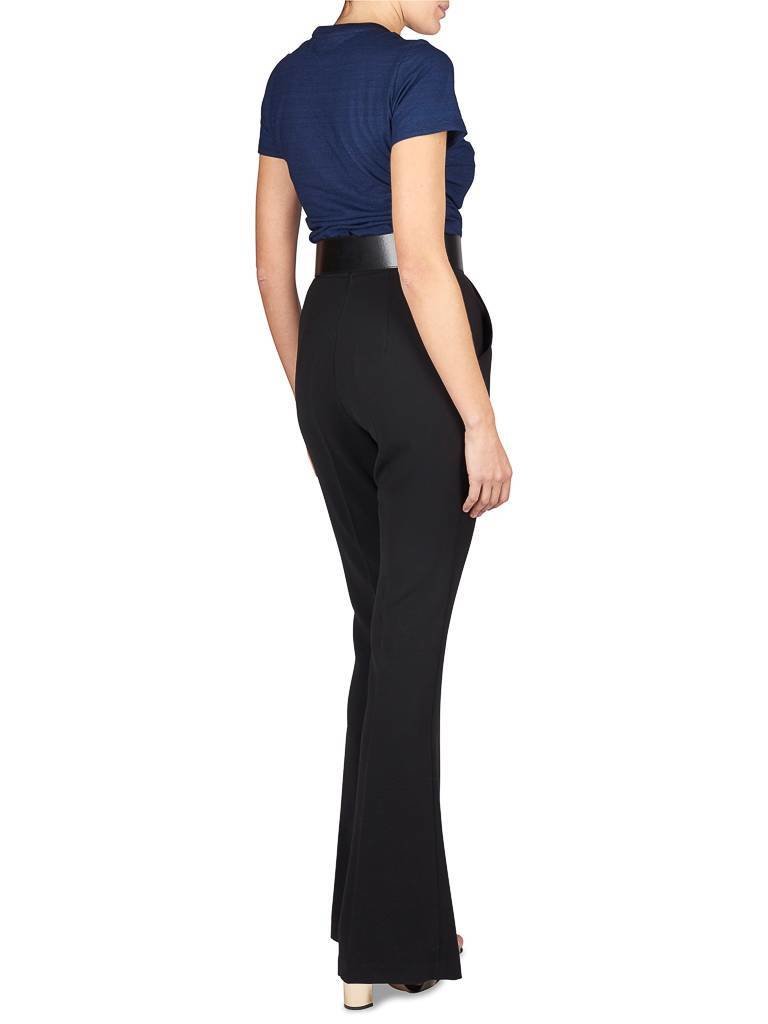 Elisabetta Franchi Palazzo Hose mit Gürtel schwarz