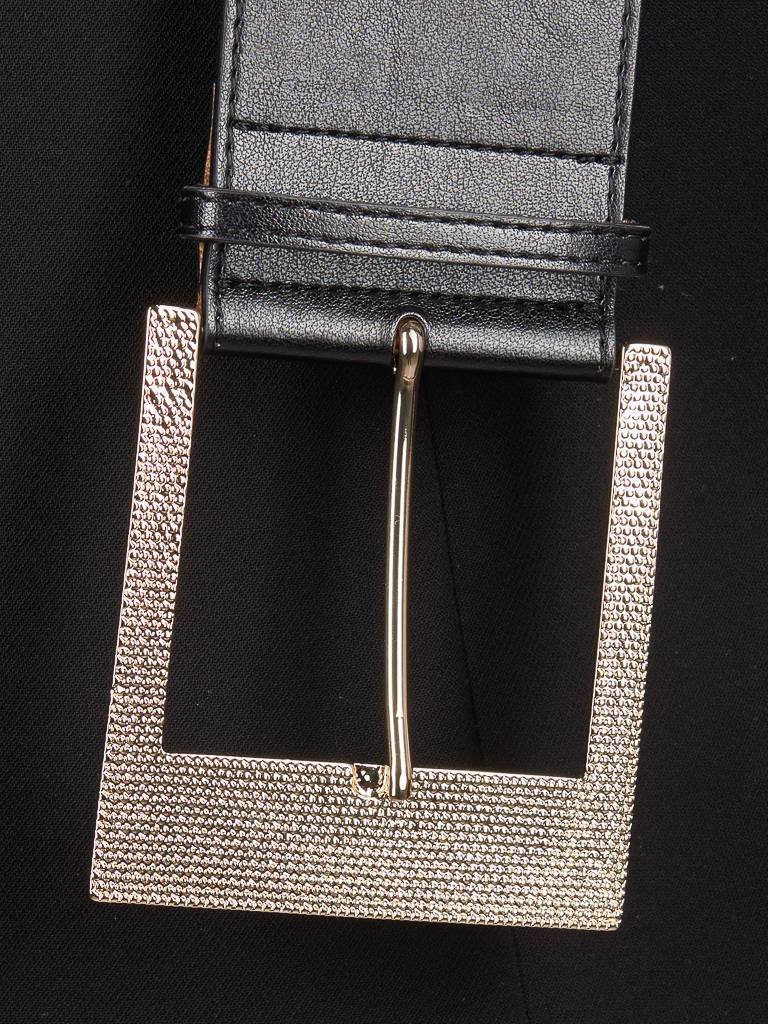 Elisabetta Franchi Palazzo pantalon met riem zwart