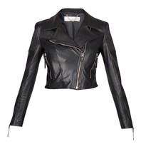 Elisabetta Franchi Leather jacket black